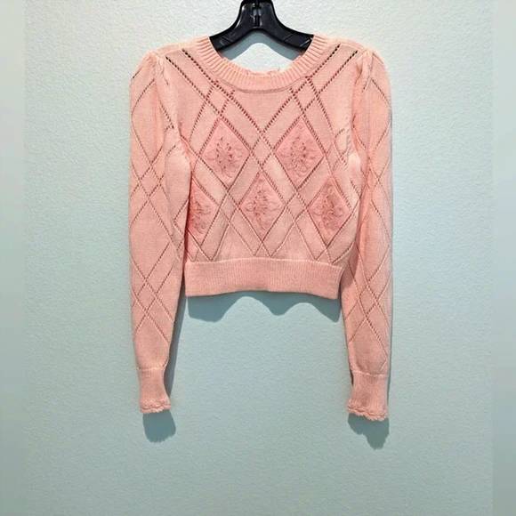 NEW LOVESHACKFANCY delancey pullover in winter blush - Picture 2 of 3